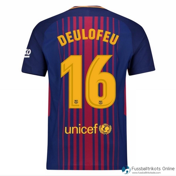 Barcelona Trikot Heim Deulofeu 2017-18 Fussballtrikots Günstig